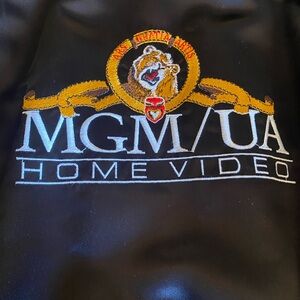 Vintage Metro Goldwyn-Mayer silky Bomber Jacket Size Medium Great Logo Rare